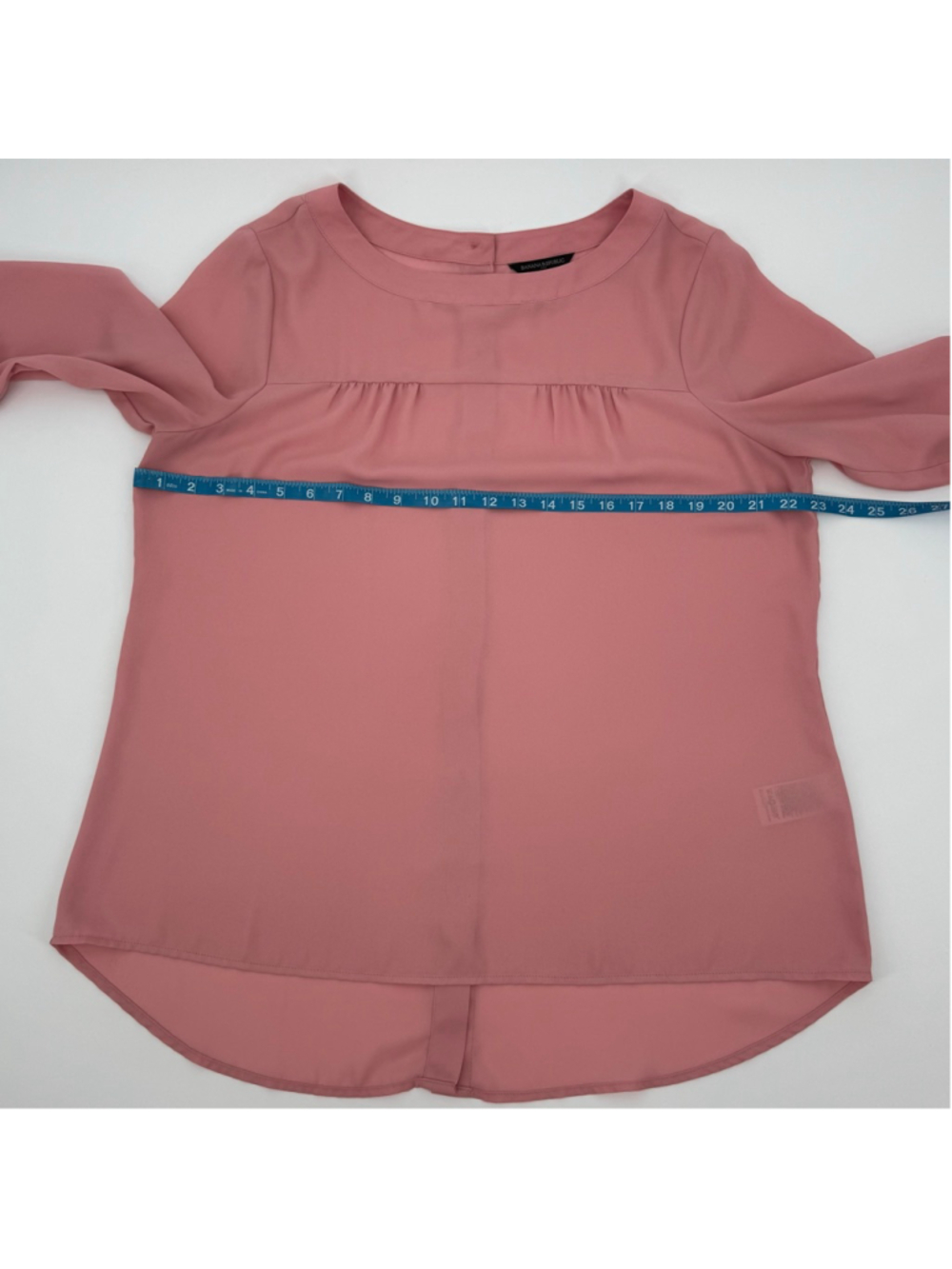 Banana Republic Pink Button Back Blouse L - Picture 6 of 8
